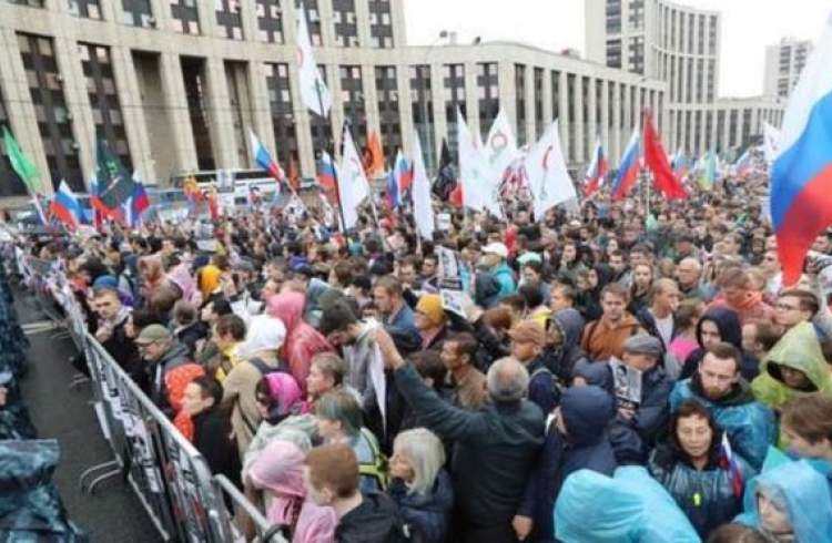 تظاهرات اعتراضی گسترده در مسکو