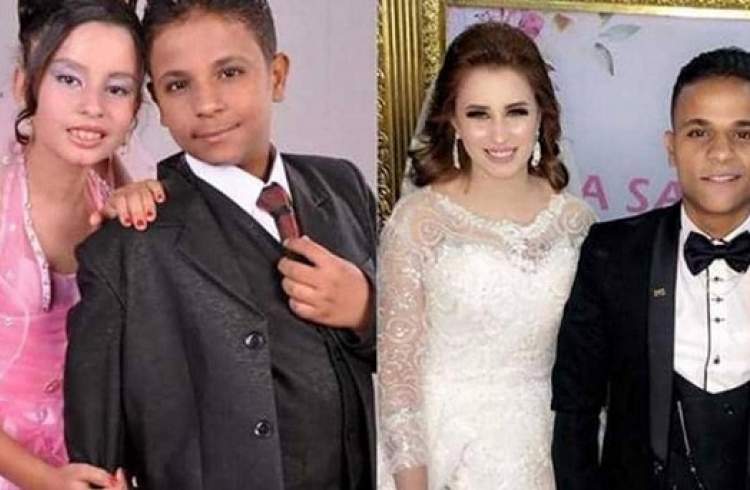 جوانترین عروس و داماد مصر به آرزوی خود رسیدند