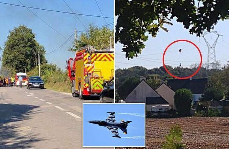 سقوط جنگنده اف-۱۶ بلژیک در غرب فرانسه