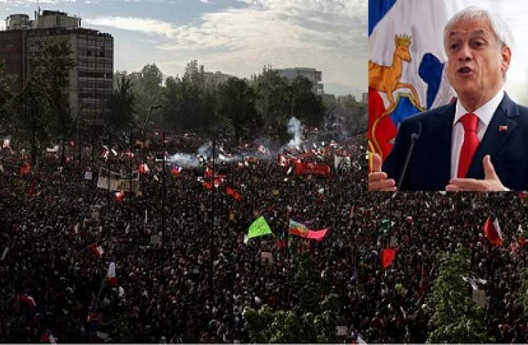 رییس جمهور شیلی پیام تظاهرات میلیونی در پایتخت را شنید