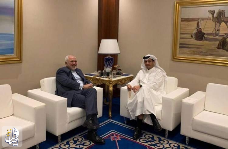 رایزنی وزیر امور خارجه ایران با وزیر خارجه قطر در دوحه