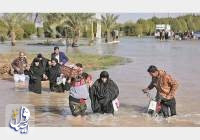 اسکان اضطراری بیش از یک هزار خوزستانی آسیب دیده از بارندگی
