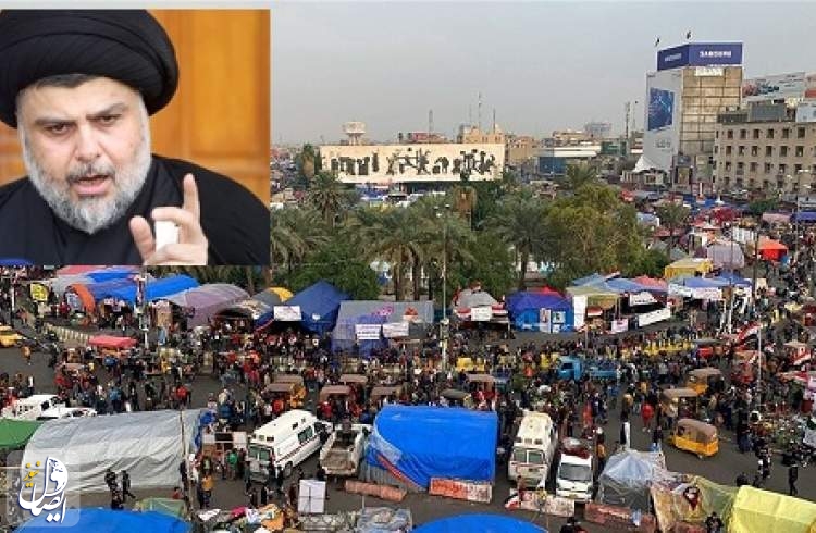 جمع آوری برخی از خیمه‌های معترضان عراقی پس از توئیت صدر