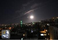 مقابله پدافندی سوریه با حمله موشکی دشمن صهیونیستی بر فراز دمشق