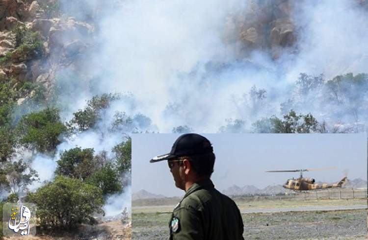 اعزام بالگردهای ارتش و سپاه برای اطفای حریق جنگل‌های بوشهر و خوزستان