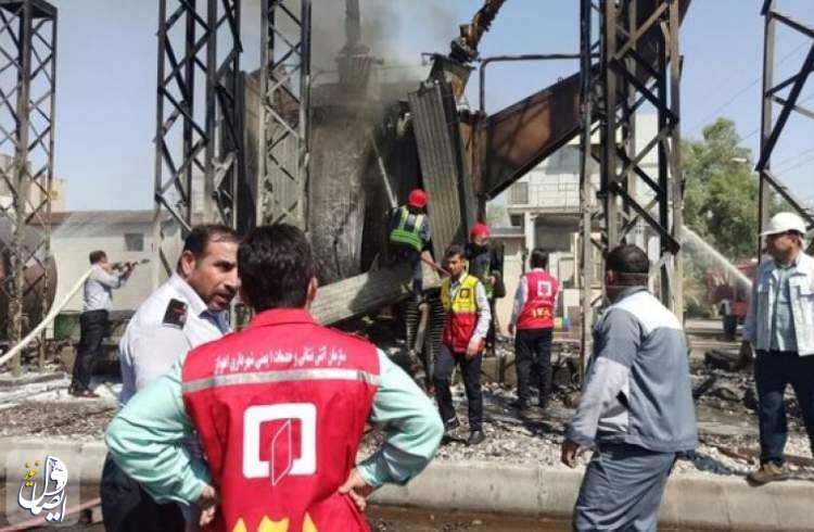 مهار آتش سوزی در نیروگاه زرگان اهواز
