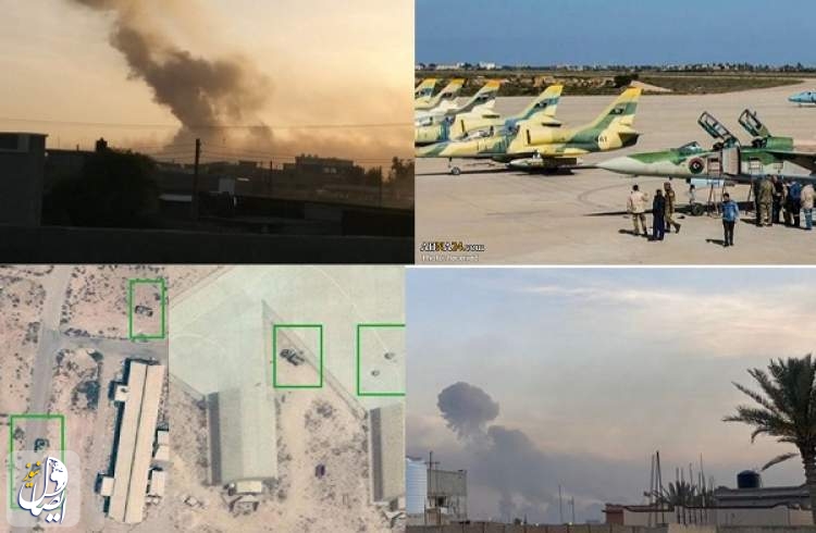 حمله گسترده جنگنده‌های ناشناس به یک پایگاه نظامی لیبی
