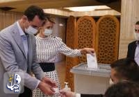بشار اسد و همسرش در رای گیری پارلمانی شرکت کردند