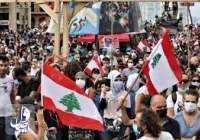 تظاهرات هزاران لبنانی در بیروت در سالروز اعتراضات ۱۷ اکتبر