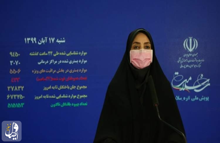۴۲۳ بیمار مبتلا به کووید۱۹ در شبانه روز گذشته در ایران جان باختند