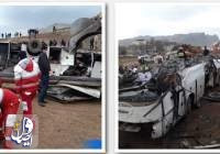 واژگونی اتوبوس در کمربندی نجف آباد-اصفهان چهار کشته بر جای گذاشت