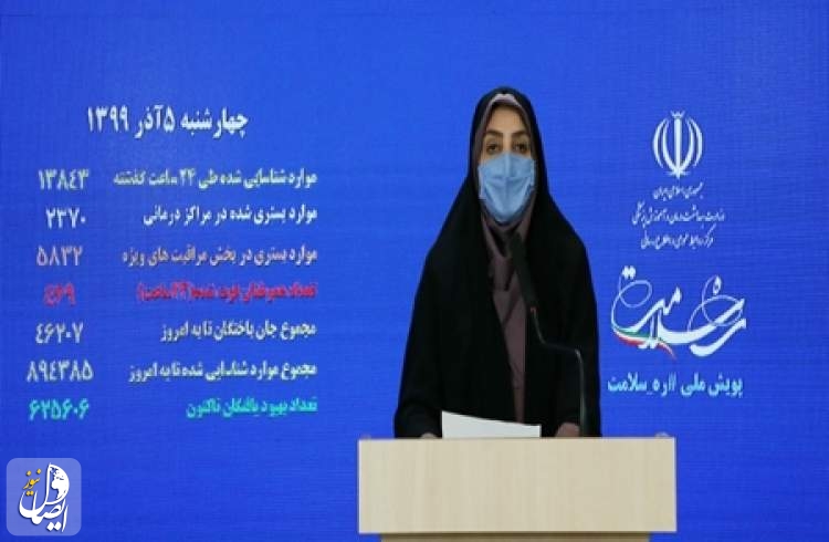 ۴۶۹ بیمار مبتلا به کووید۱۹ در ایران جان خود را از دست دادند