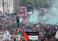 بزرگترین تجمع تاریخی در لندن در حمایت از فلسطین