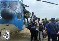 عملیات نجات مردم محاصره شده در سیل توسط نیروی دریایی ارتش