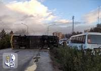 واژگونی اتوبوس در اصفهان، ۱۸ مصدوم داشت