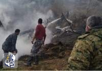 سقوط بالگرد ارتش سوریه در حومه اللاذقیه