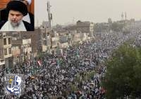 تجمع بزرگ طرفداران «سید مقتدی الصدر» پیش از نماز جمعه بغداد