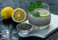 chia seed and lemon water drink  