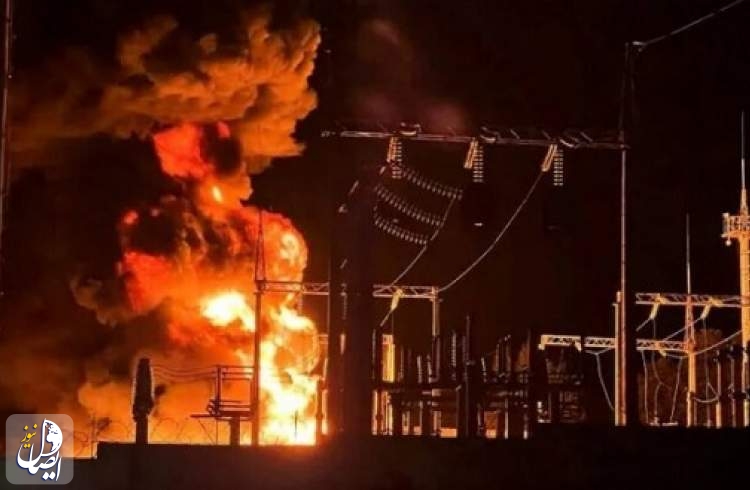 آتش سوزی در منطقه بلگورود روسیه در پی حمله اوکراین