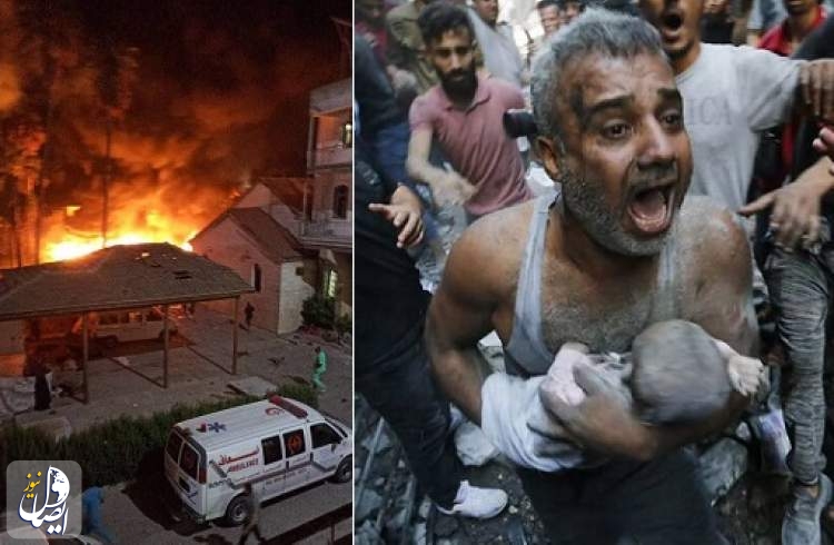 بیش از 500 شهید فلسطینی در جنایت جدید صهیونیست‌ها با بمباران بیمارستان غزه