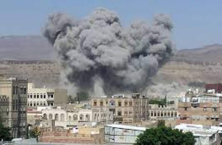 نهدین صنعا توسط جنگنده های سعودی بمباران شد