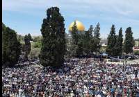 250 هزار فلسطینی در مسجدالاقصی به اقامه نماز پرداختند