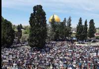 250 هزار فلسطینی در مسجدالاقصی به اقامه نماز پرداختند