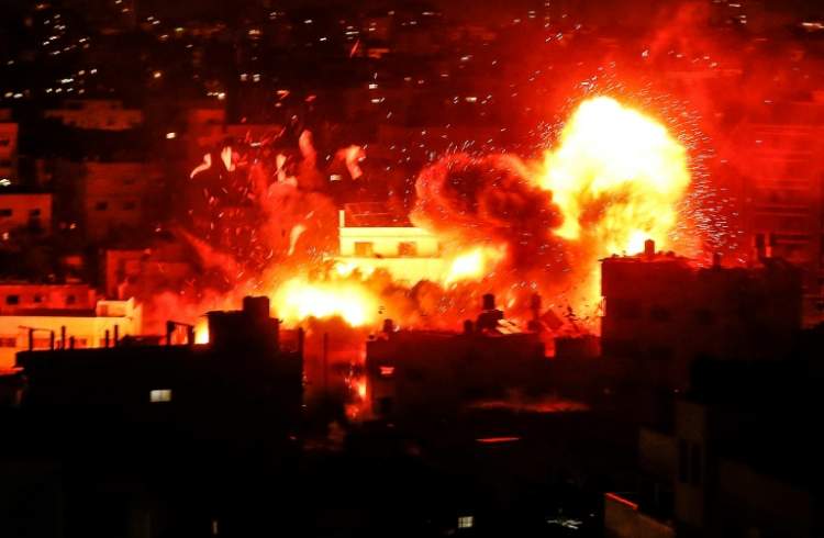 بمباران مناطق شرقی غزه توسط جنگنده های اسرائیل