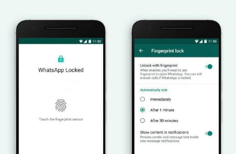 امکان شناسایی اثر انگشت در نسخه جدید واتس‌اپ
