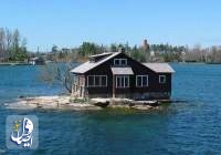 کوچکترین جزیره مسکونی در جهان با یک خانه و دو درخت!