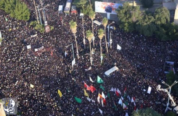 حضور باشکوه مردم اهواز در مراسم تشییع پیکر سپهبد سلیمانی