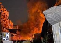 آتش سوزی گسترده در بازار بغداد مهار شد