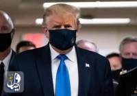 ترامپ برای اولین بار با ماسک در انظار عمومی حضور یافت