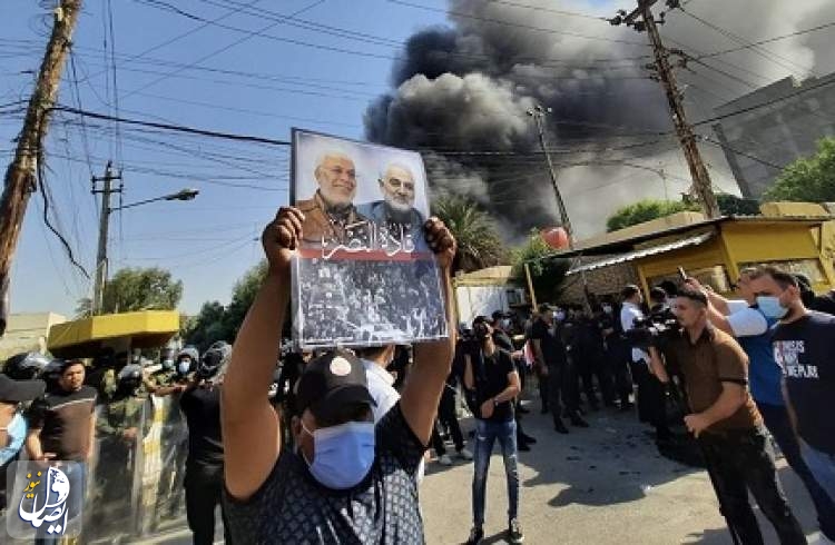 تظاهرات هواداران حشدالشعبی علیه زیباری در بغداد
