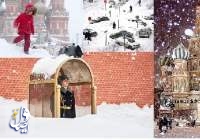 غوغای برف درپایتخت روسیه
