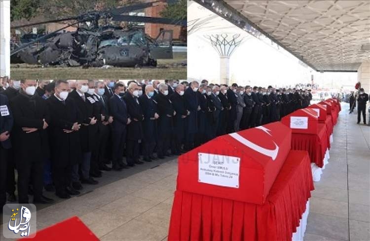 کشته شدن ۱۱ نظامی در سقوط بالگرد نظامی ارتش ترکیه