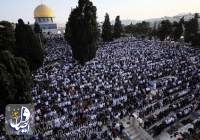 مشارکت ۱۰۰ هزار نفری فلسطینیان در نماز عید قربان در «مسجدالاقصی»
