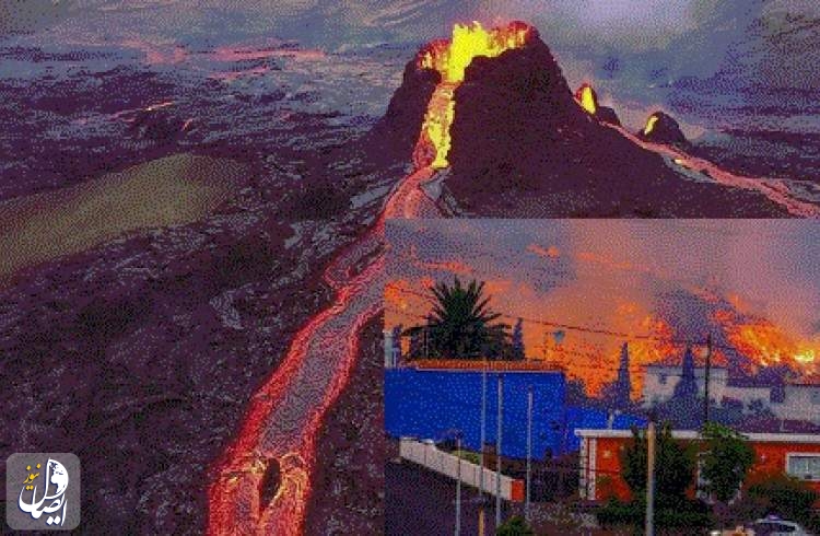 تخریب ده ها خانه بر اثر فوران آتشفشان در جزایر قناری