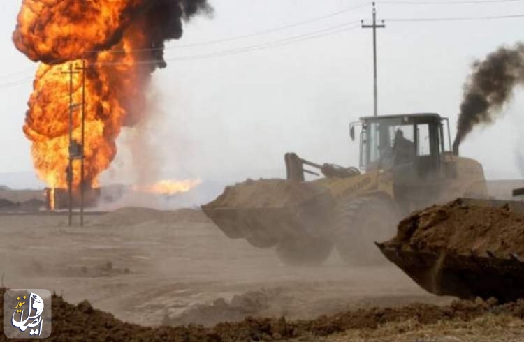 آتش سوزی در پالایشگاه نفت سلیمانیه عراق
