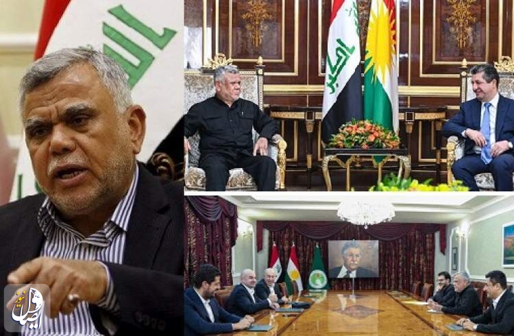 رایزنی هادی العامری با بارزانی  و طالبانی برای گذر از بحران عراق