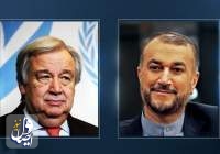 محادثات هاتفية بين وزير الخارجية الايراني وامين عام الامم المتحدة