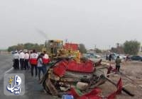 جان باختن ۱۳ نفر در تصادف مرگبار مینی‌بوس کارگران فصلی