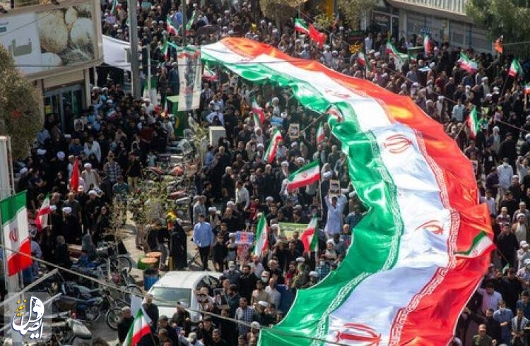 مسيرات حاشدة دعما للجمهورية الاسلامية وتنديدا بأعمال الشغب
