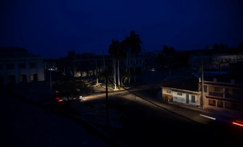 blackout triggered by Hurricane Ian in Havana