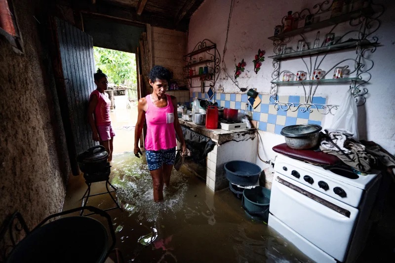 flooded home