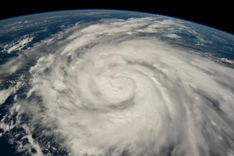 تصویر طوفان ایان از ایستگاه فضایی بین المللی