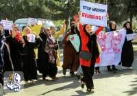تظاهرات بانوان افغانستانی در محکومیت نسل کشی هزاره ها