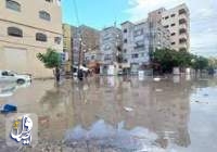بارش باران شدید و سیلاب در غزه