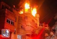 مصرع 21 شخصا في حريق ببناية شمالي غزة