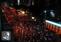تظاهرات ده‌ها هزار نفری علیه کابینه نتانیاهو برای پنجمین هفته پیاپی